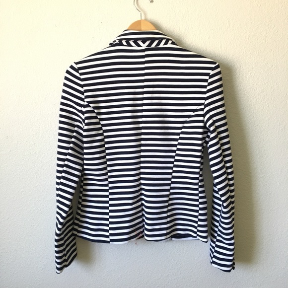 Navy and white striped blazer - Picture 4 of 4